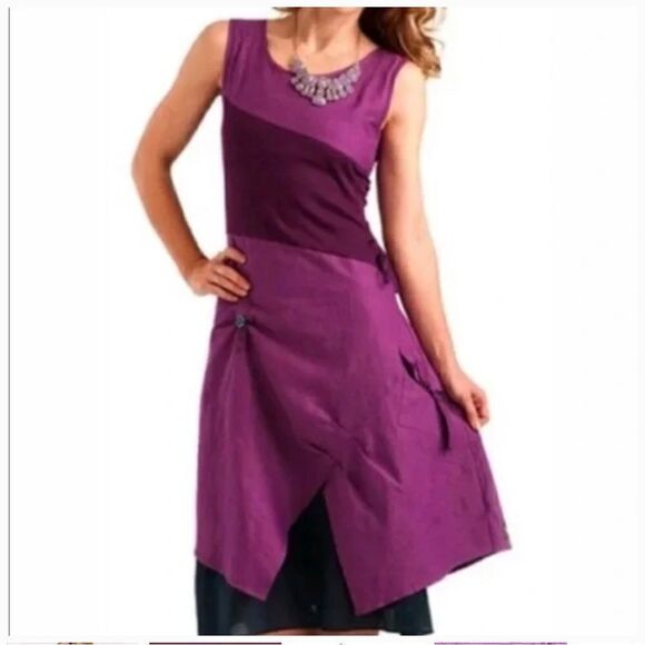 Matilda Jane Ekaterina Grape Linen Blend Midi Dress - Picture 1 of 8